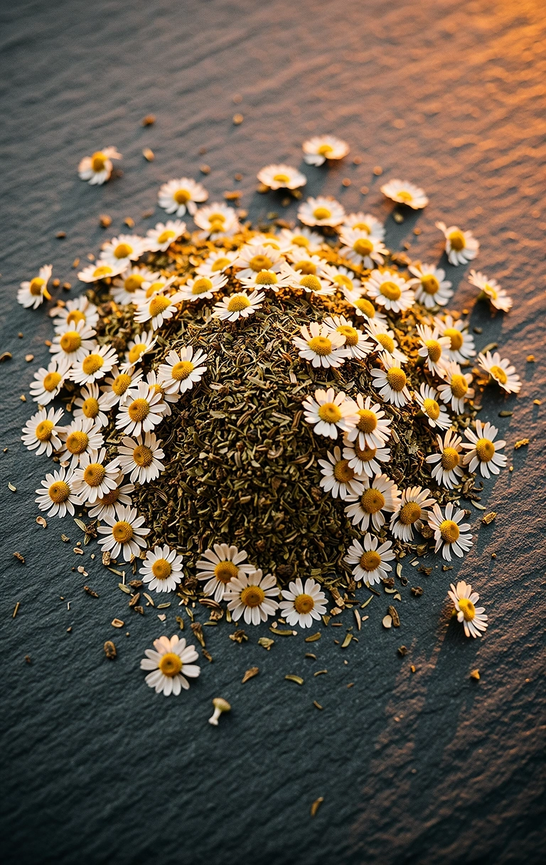 Botanische Heilkräuter im sanften Licht